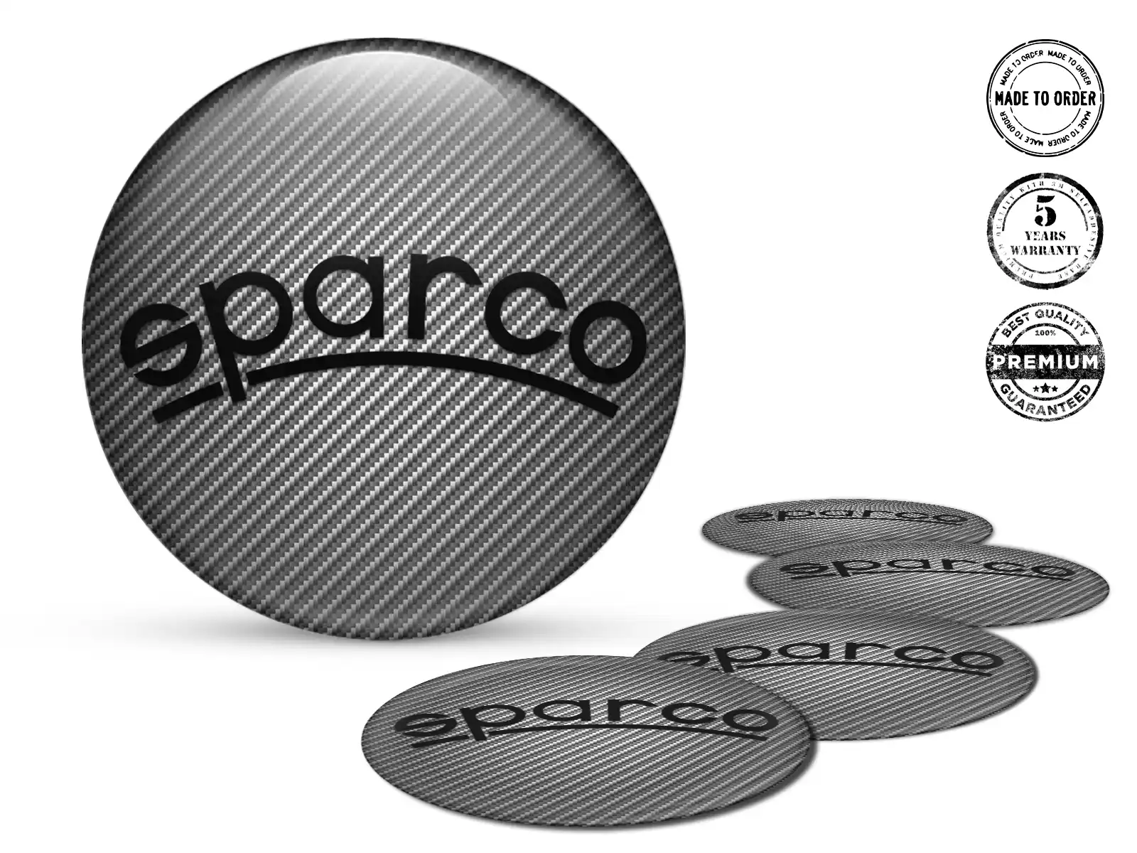 Sparco Gewölbte Emblem Version Felgensticker für Autos